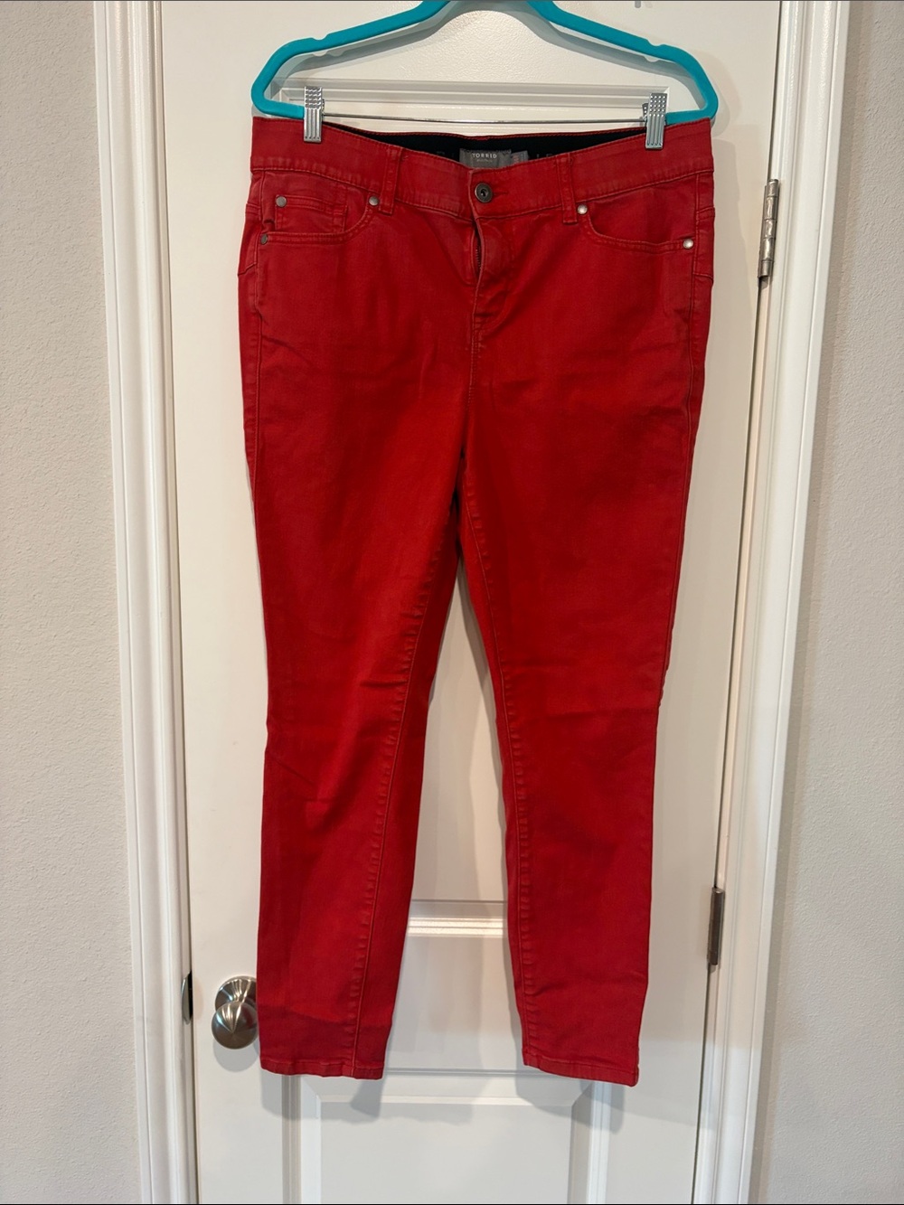 torrid Red Skinny Jeans — Stretch Slim Fit